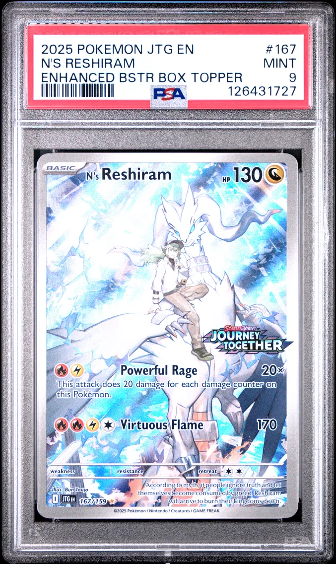 2025 #167 N's Reshiram PSA 9 Jtg EN-Journey Together