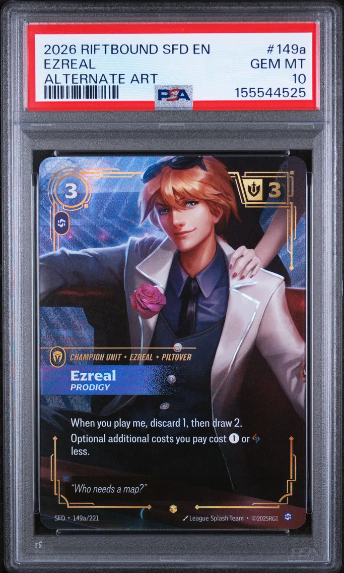 2026 #149a Ezreal - Prodigy PSA 10 Riftbound: League of Legends Sfd-Spiritforged