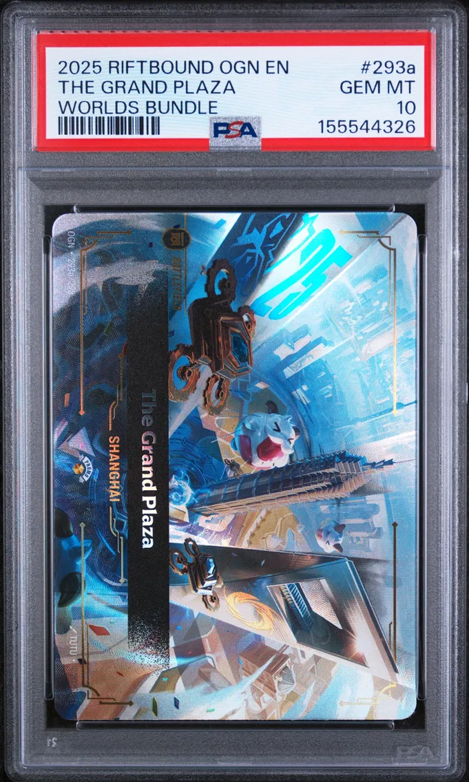 2025 #293a The Grand Plaza PSA 10 Riftbound: League of Legends Ogn-Origins