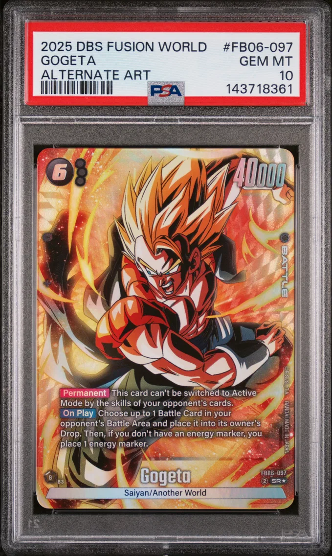2025 #FB06-097 Gogeta PSA 10 Dragon Ball Super Card Game Fusion World Rivals Clash