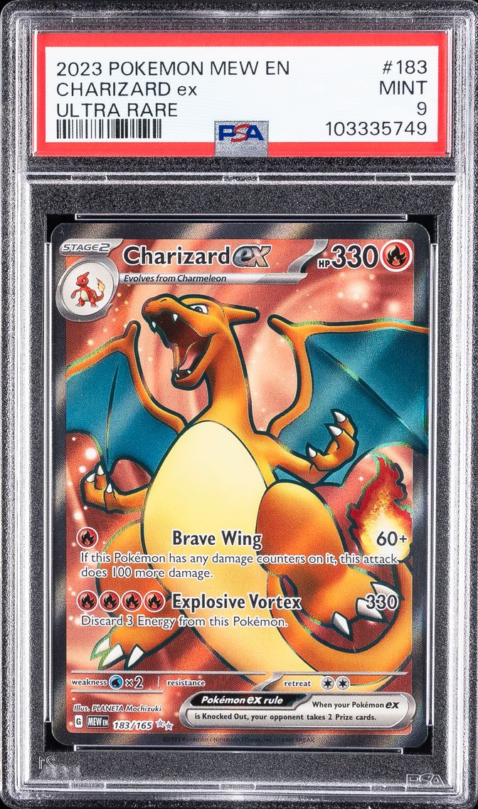 2023 #183 Charizard EX PSA 9 Mew EN-151 Pokemon