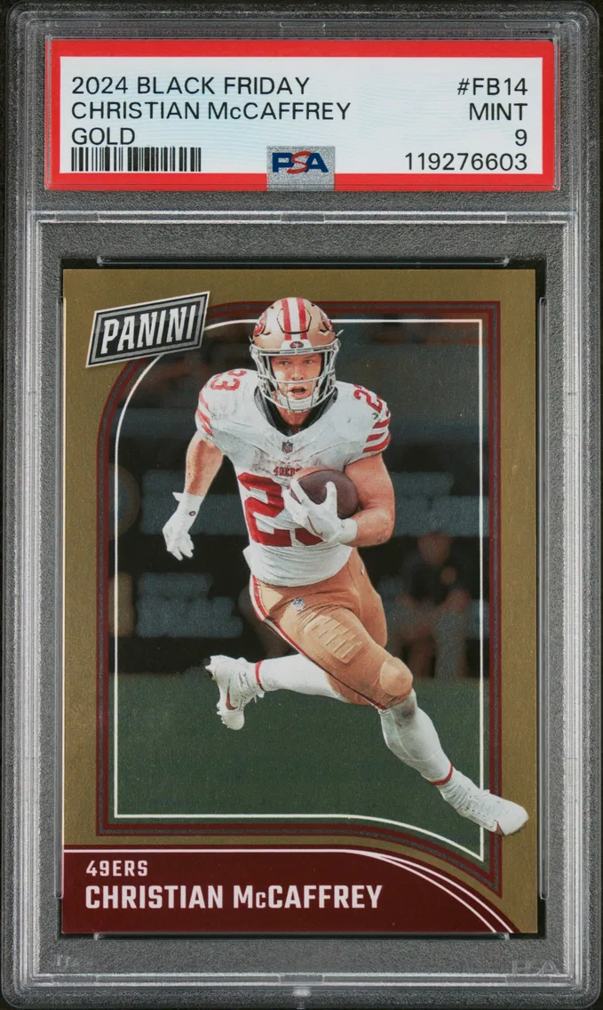 2024 #FB14 CHRISTIAN McCAFFREY PSA 9 Panini Black Friday Football