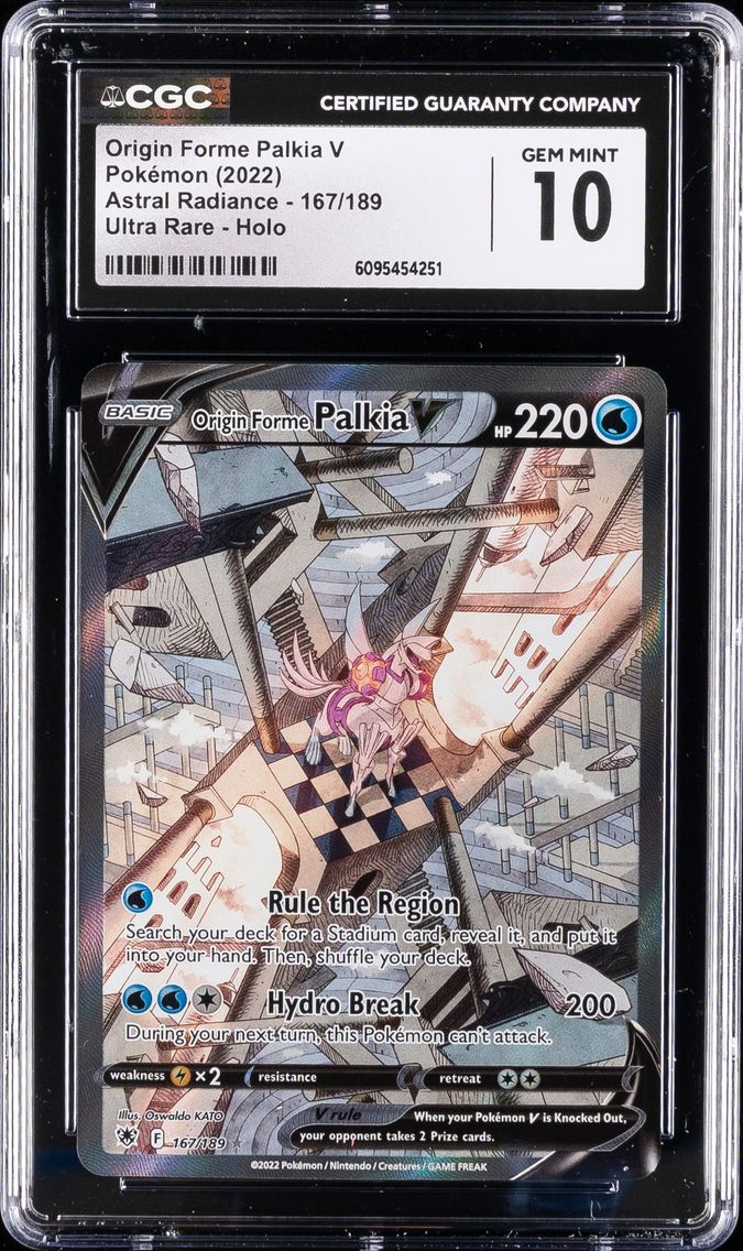 2022 #167 Full Art/Origin Forme Palkia V CGC 10 Sword & Shield Astral Radiance Pokemon
