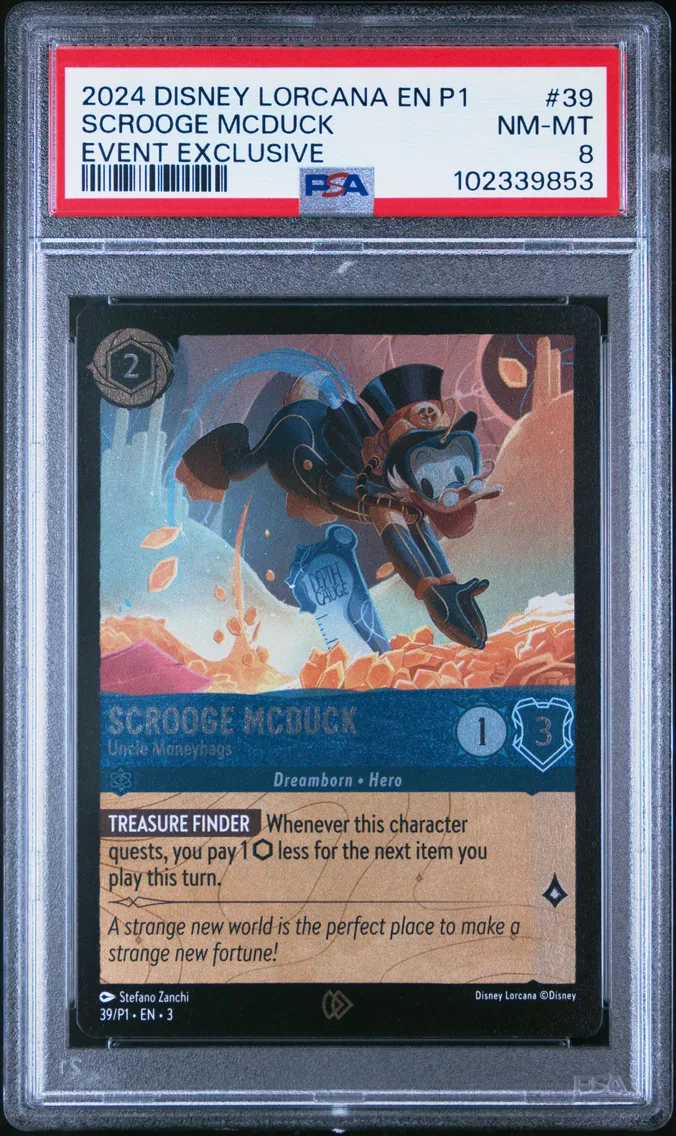 2024 #39 Scrooge Mcduck - Uncle Moneybags PSA 8 Disney Lorcana EN P1-Promo