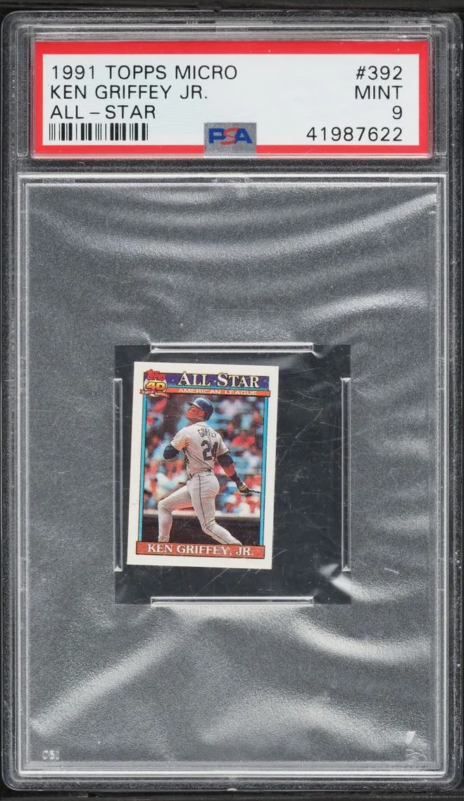 1991 #392 Ken Griffey Jr PSA 9 Topps Micro . ALL-STAR