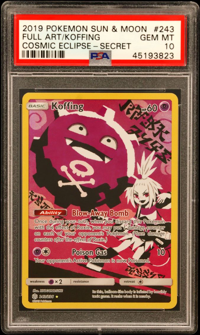 2019 #243 Full Art/Koffing PSA 10 Sun & Moon Cosmic Eclipse