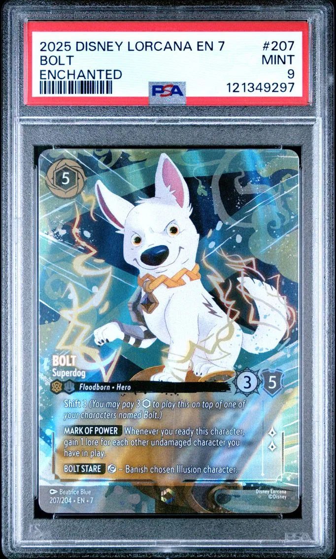 2025 #207 Bolt - Superdog PSA 9 Disney Lorcana EN 7-Archazia's Island