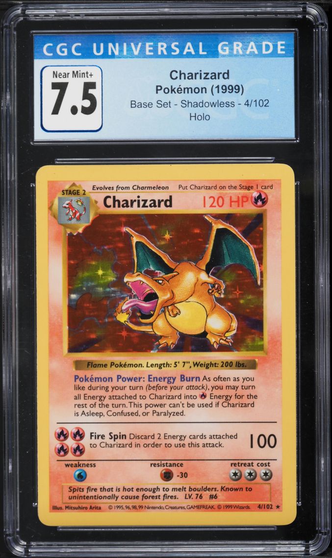 1999 #4 Charizard-Holo CGC 7.5 G