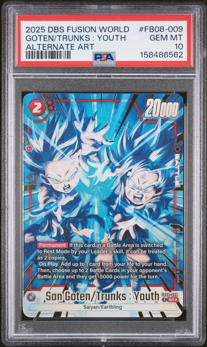 2025 #FB08-009 Son Goten/Trunks : Youth PSA 10 Dragon Ball Super Card Game Fusion World Saiyan's Pride