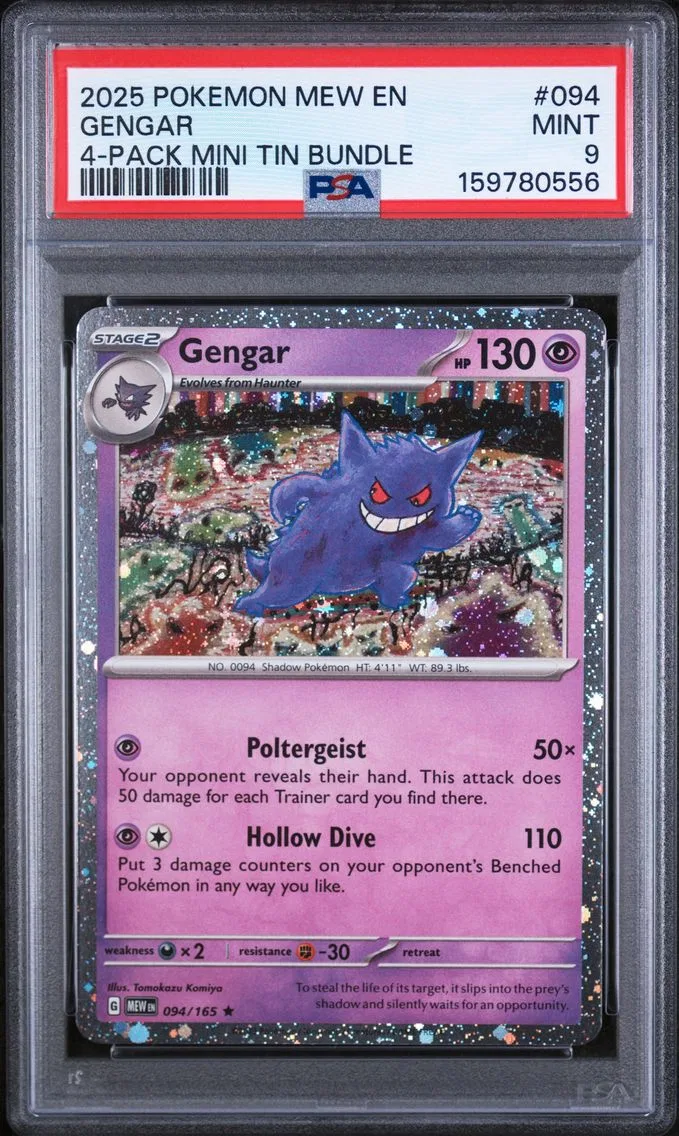2025 #094 Gengar PSA 9 Mew EN-151