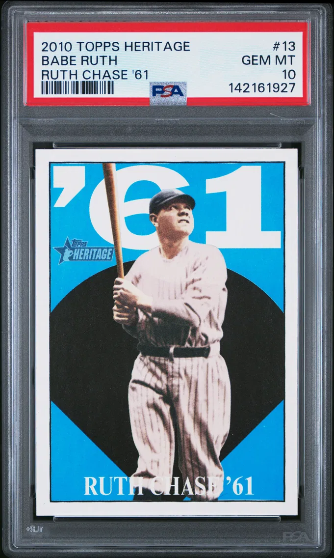 2010 #13 Babe Ruth PSA 10 Topps Heritage Ruth Chase '61