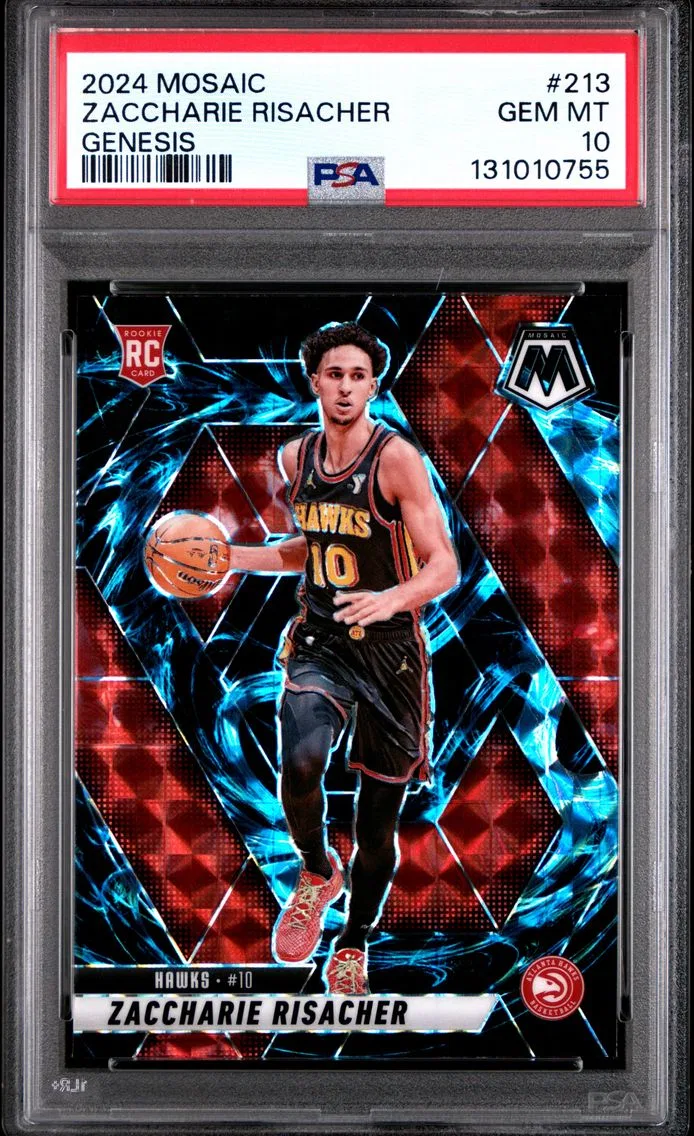 2024 #213 Zaccharie Risacher PSA 10 Panini Mosaic