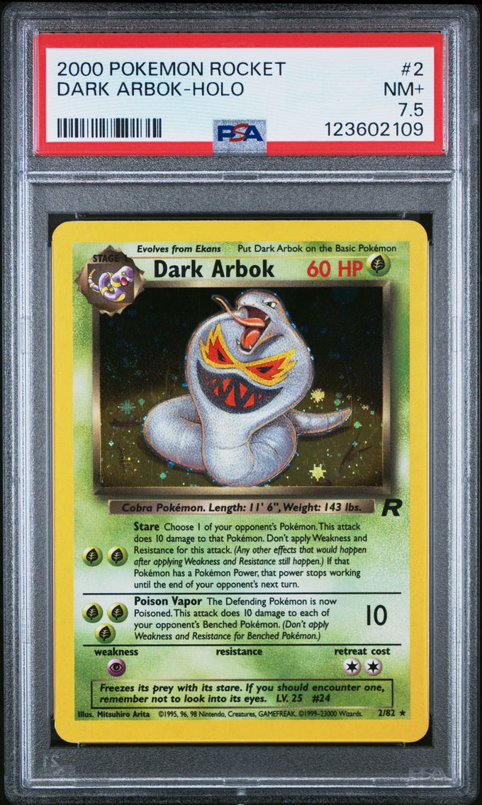 2000 #2 Dark Arbok-Holo PSA 7.5 Rocket Pokemon