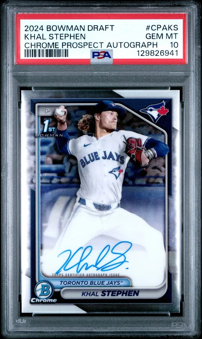 2024 #CPAKS Khal Stephen PSA 10 Bowman Draft Chrome Prospect Autographs