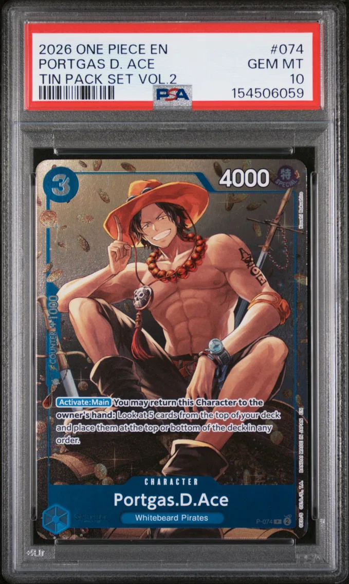 2026 #074 Portgas D. Ace PSA 10 One Piece Promos