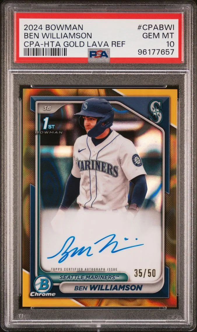 2024 #CPABWI Ben Williamson PSA 10 Bowman Chrome Prospect Autographs