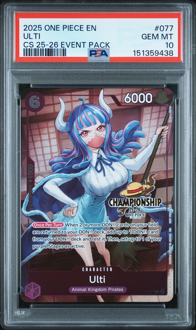 2025 #077 Ulti PSA 10 One Piece Championship 2025-26 Event Pack