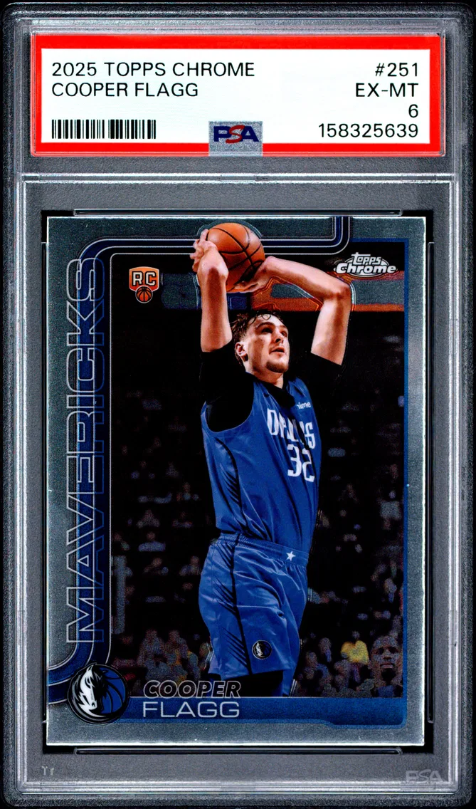 2025 #251 Cooper Flagg PSA 6 Topps Chrome