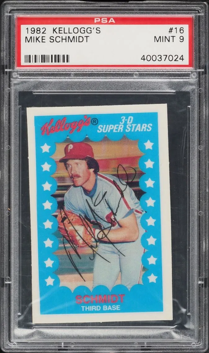 1982 #16 Mike Schmidt PSA 9 Kellogg's