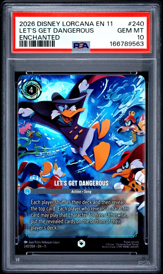 2026 #240 Let's Get Dangerous PSA 10 Disney Lorcana EN 11-Winterspell