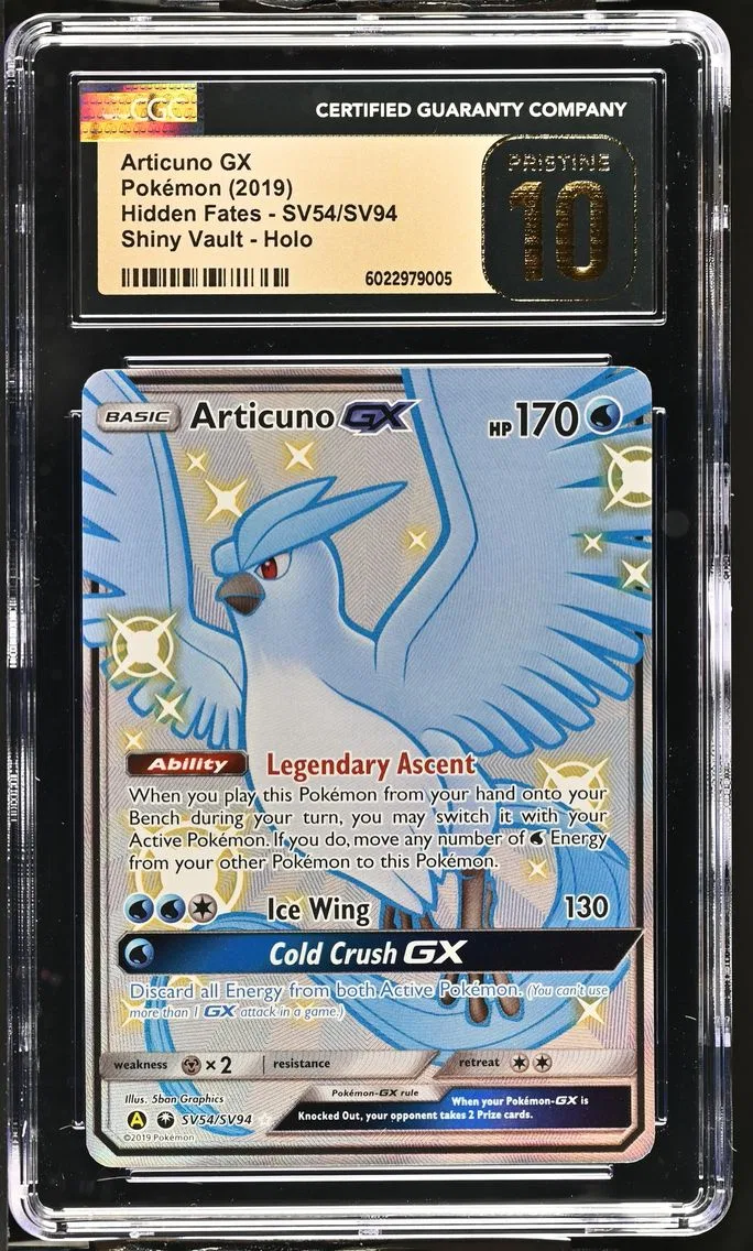 2019 #SV54/SV94 Articuno GX CGC 10 Pristine Hidden Fates - English