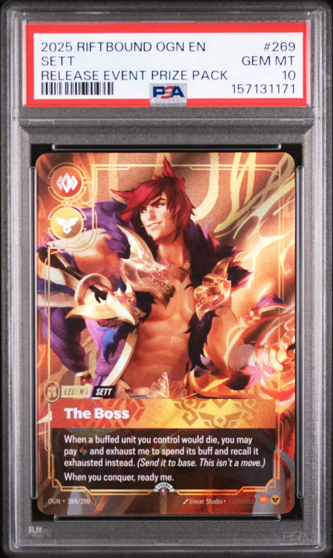 2025 #269 Sett - the Boss PSA 10 Riftbound: League of Legends Ogn-Origins