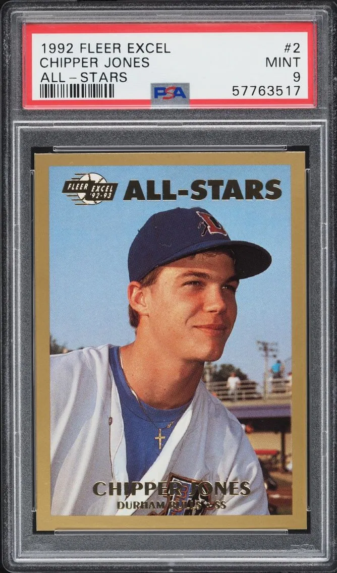 1992 #2 Chipper Jones PSA 9 Fleer Excel All-Stars ROOKIE