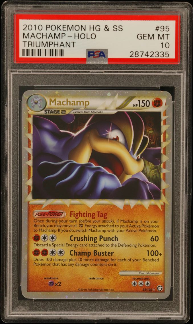 2010 #95 Machamp-Holo PSA 10 Heartgold & Soulsilver Triumphant