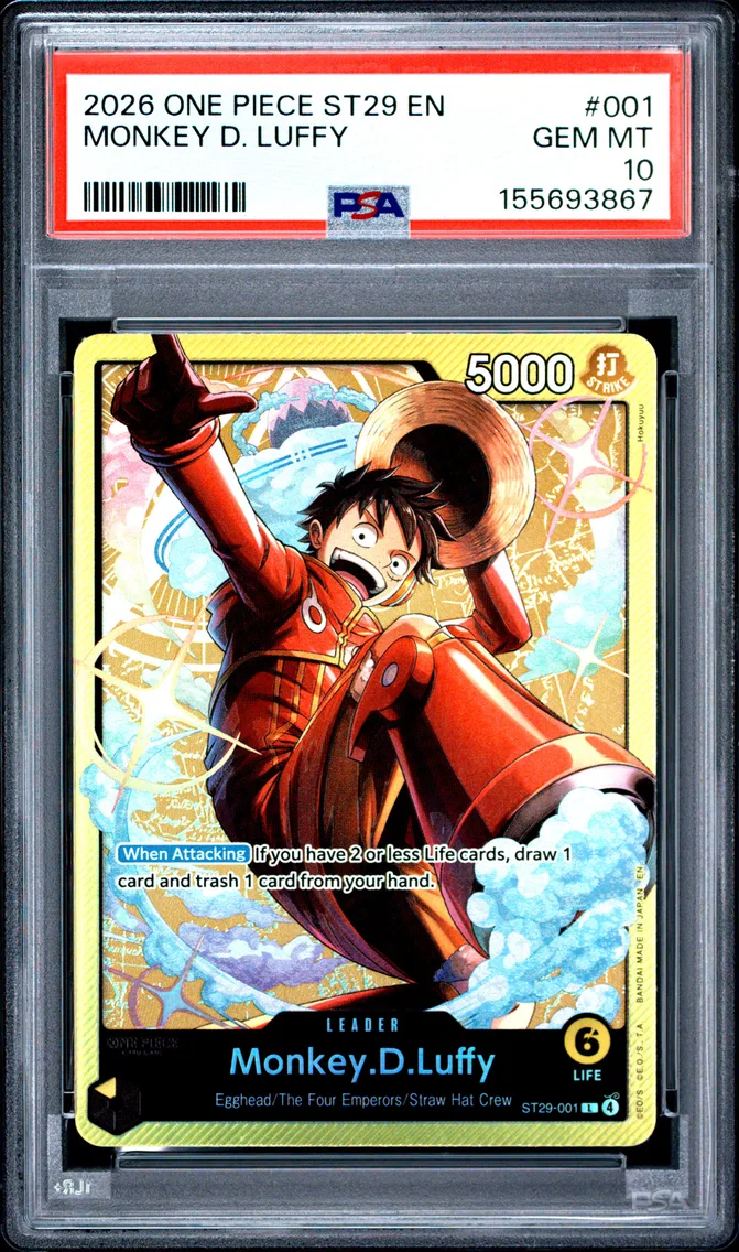 2026 #001 Monkey D. Luffy PSA 10 One Piece Starter Deck ST29-Egghead