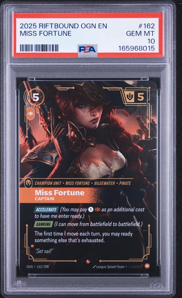 2025 #162 Miss Fortune - Captain PSA 10 Riftbound: League of Legends Ogn-Origins