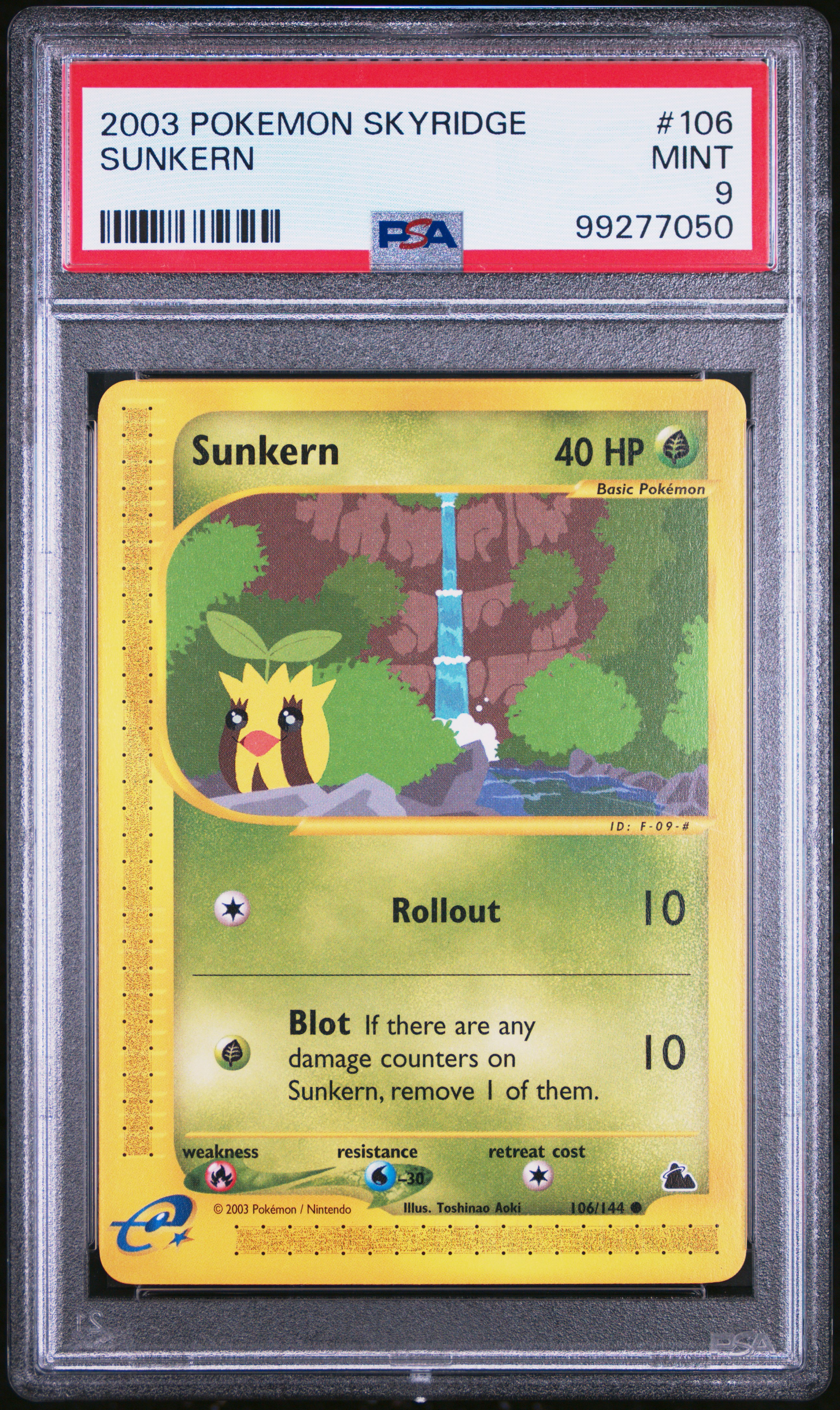 2003 #106 Sunkern PSA 9 Skyridge