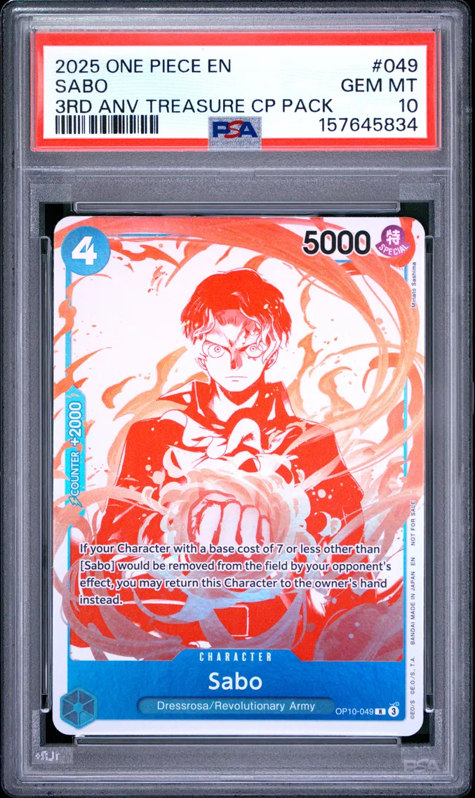 2025 #049 Sabo PSA 10 One Piece 3rd Anniversary! One Piece Card Treasure Campaign Pack