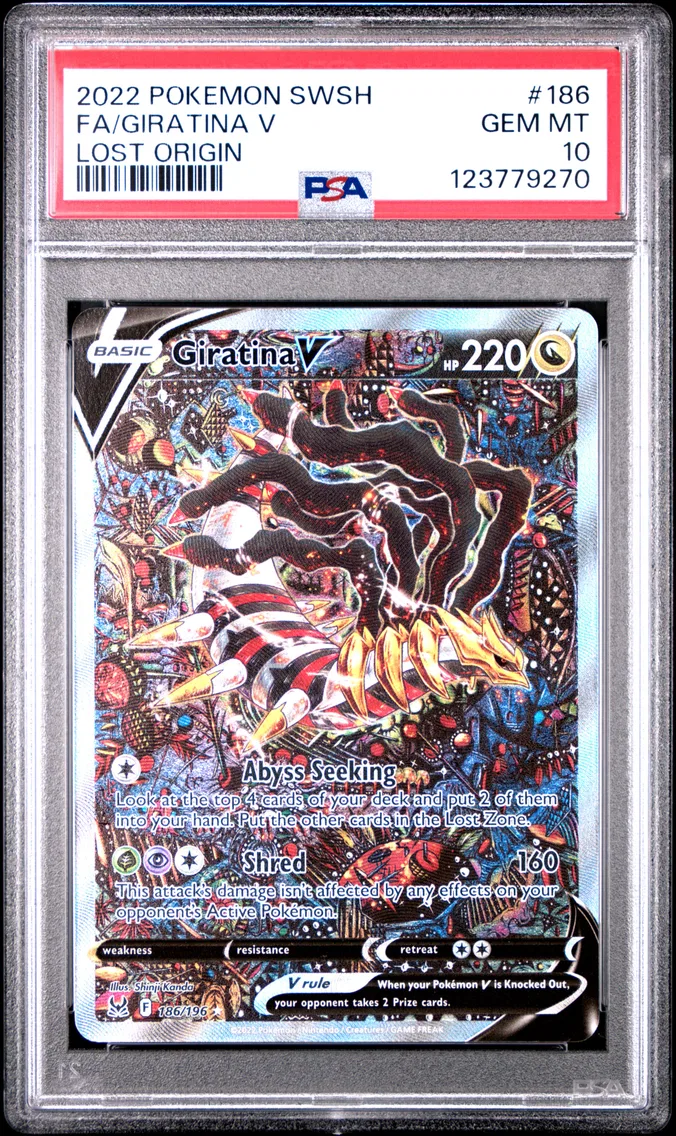 2022 #186 Full Art/Giratina V PSA 10 Sword & Shield Lost Origin