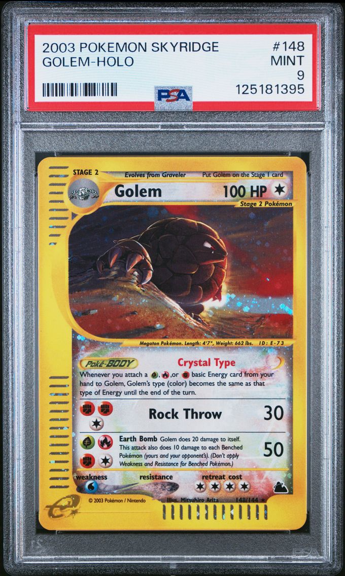2003 #148 Golem-Holo PSA 9 Skyri