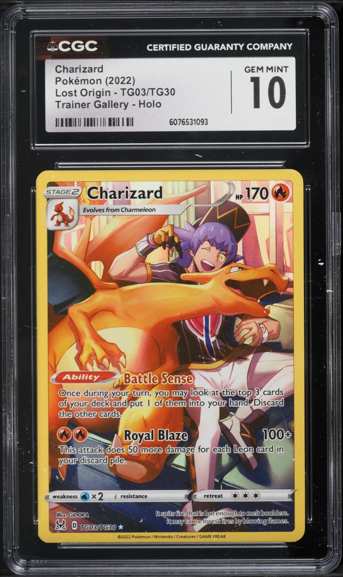 2022 #TG03 Full Art/Charizard CGC 10 Sword & Shield Lost Origin Pokemon