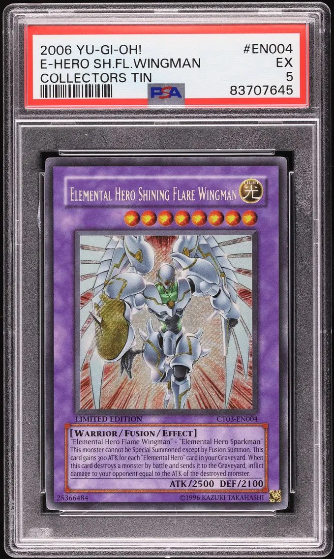 2006 #CT03-EN004 E-Hero Shining Flare Wingman PSA 5 Yu-Gi-Oh! Collectors Tin