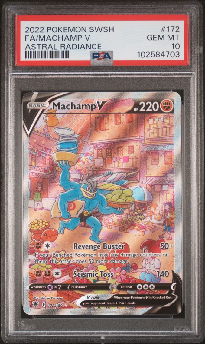 2022 #172 Full Art/Machamp V PSA 10 Sword & Shield Astral Radiance