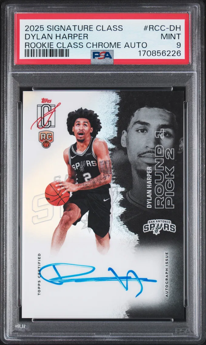 2025 #RCC-DH Dylan Harper PSA 9 Topps Signature Class Rookie Class Chrome Autographs