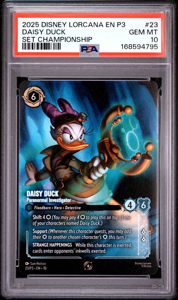 2025 #23 Daisy Duck - Paranormal Investigator PSA 10 Disney Lorcana EN P3-Promo