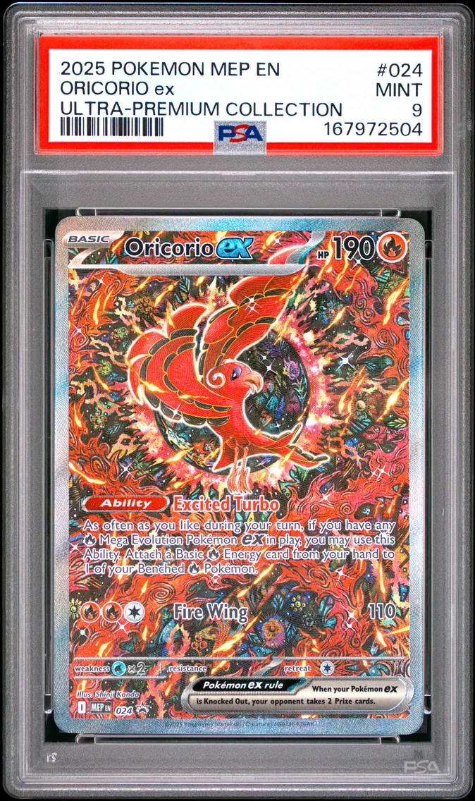 2025 #024 Oricorio EX PSA 9 Mep EN-Me Black Star Promo