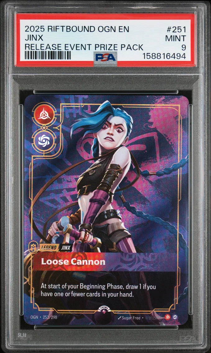 2025 #251 Jinx - Loose Cannon PSA 9 Riftbound: League of Legends Ogn-Origins