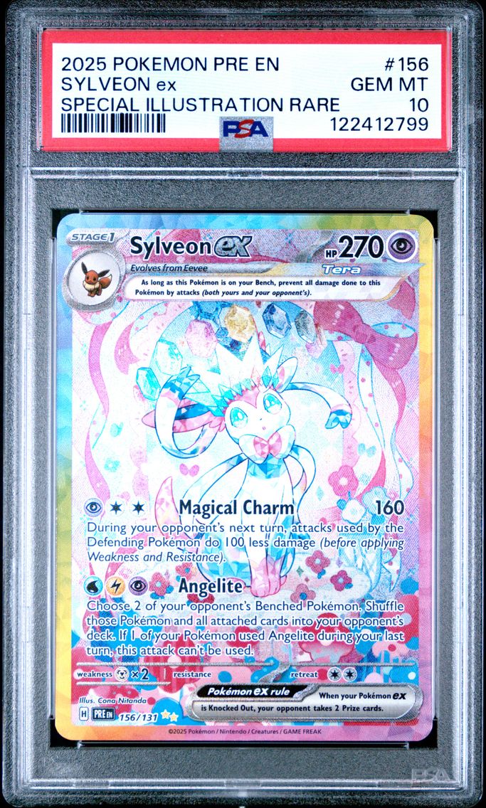 2025 #156 Sylveon EX PSA 10 Pre EN-Prismatic Evolutions Pokemon