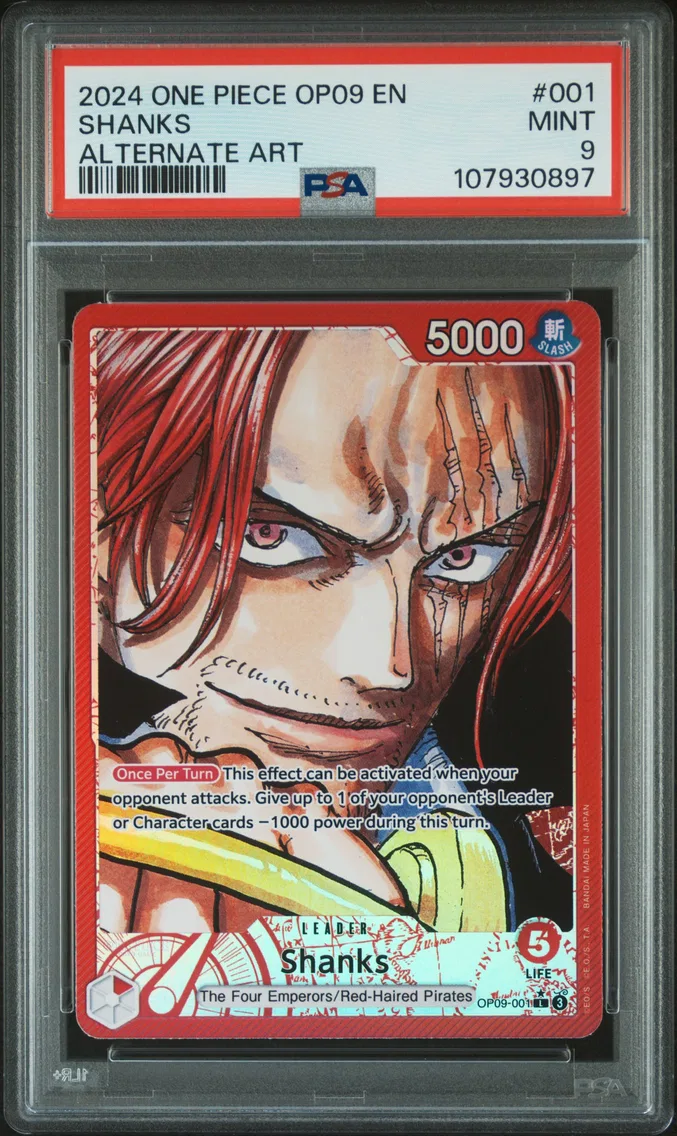 2024 #001 Shanks PSA 9 One Piece OP09-Emperors in the New World