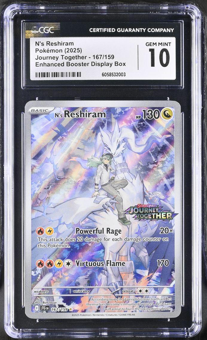 2025 #167 N's Reshiram CGC 10 Journey Together - JTG EN - English