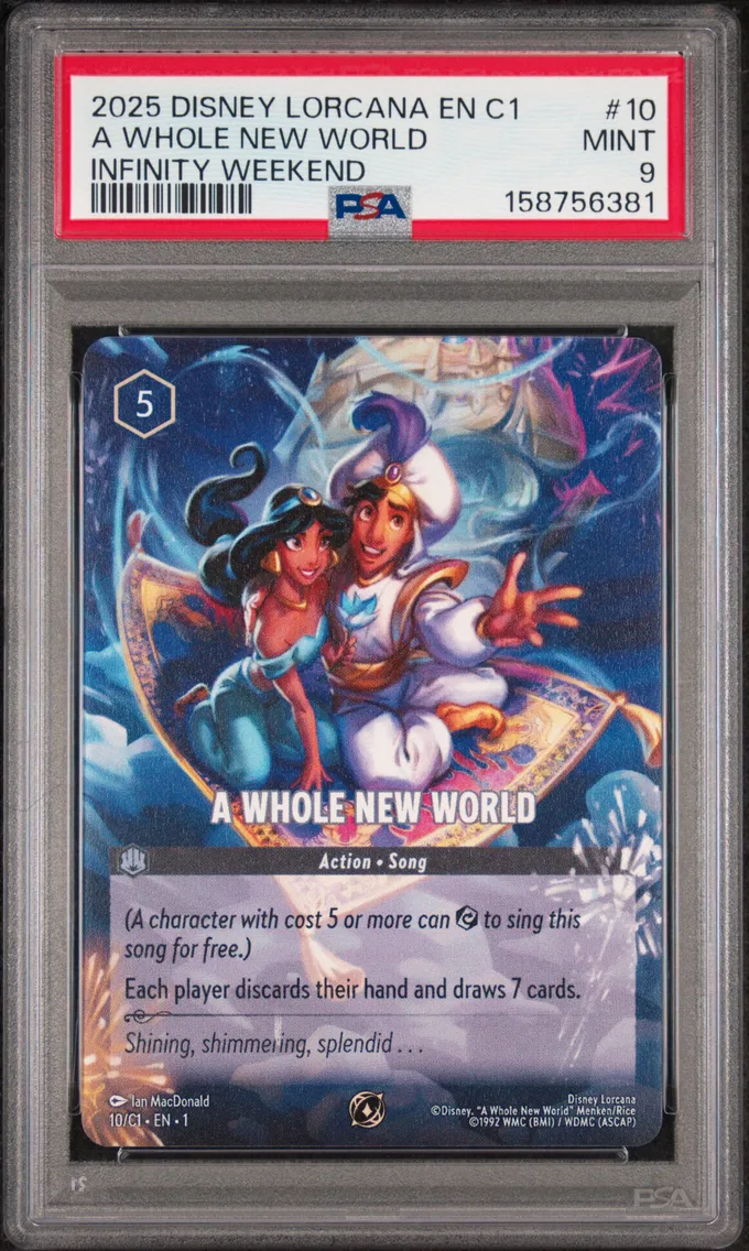 2025 #10 A Whole New World PSA 9 Disney Lorcana EN C1-Lorcana Challenge Promo