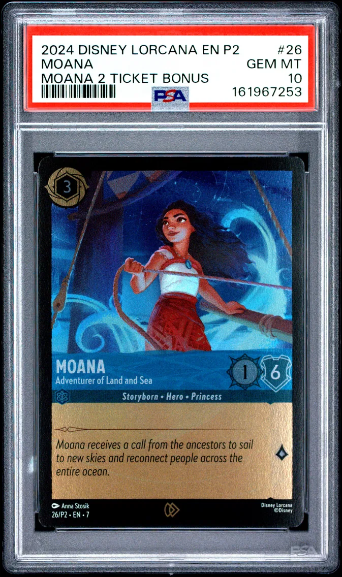 2024 #26 Moana - Adventurer of Land and Sea PSA 10 Disney Lorcana EN P2-Promo