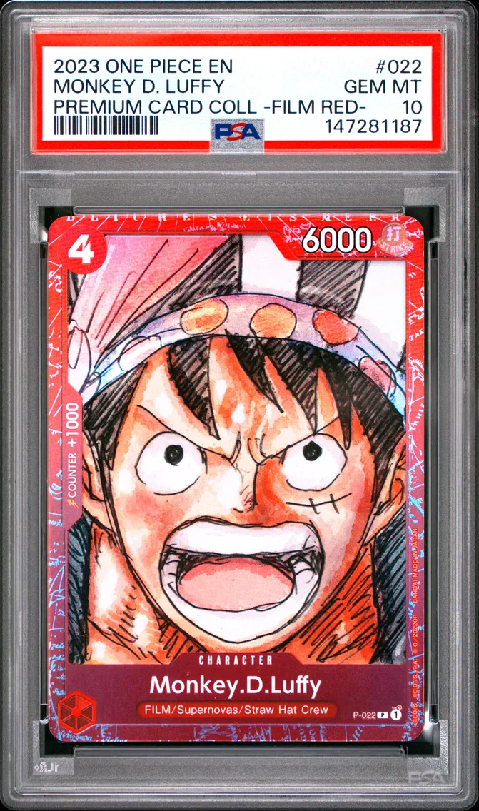 2023 #022 Monkey D. Luffy PSA 10 One Piece Premium Card Collection -One Piece Film Red-