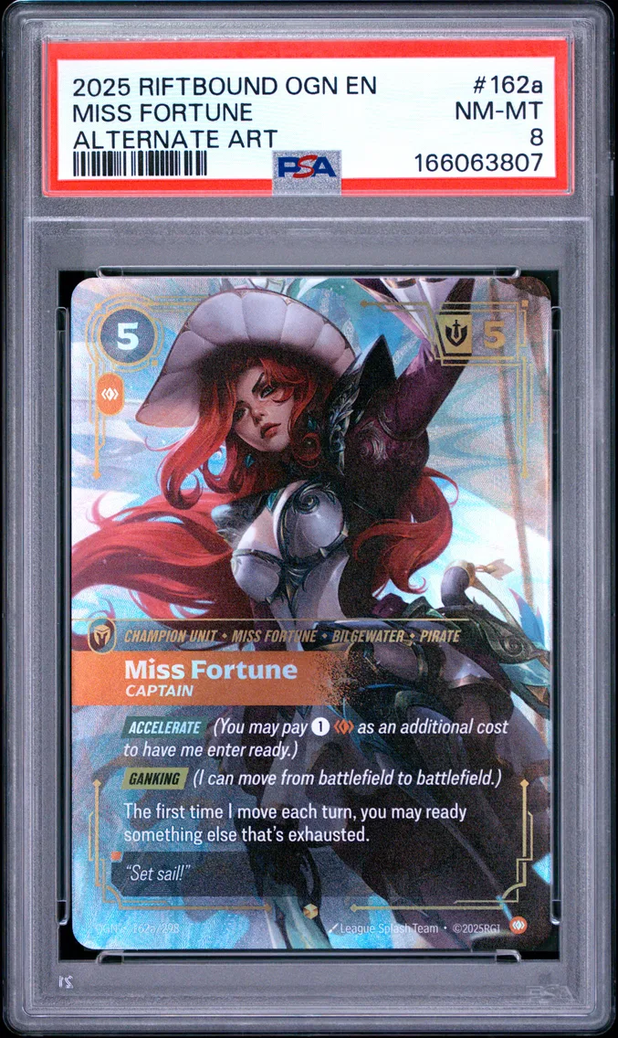 2025 #162a Miss Fortune - Captain PSA 8 Riftbound: League of Legends Ogn-Origins
