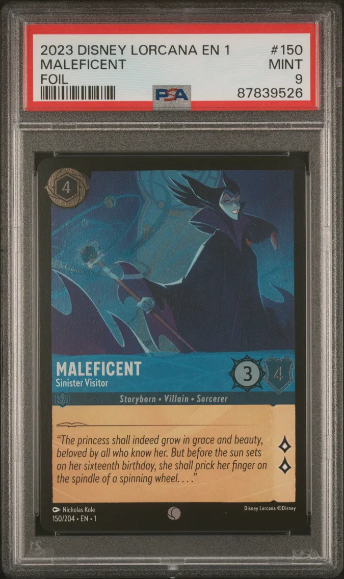 2023 #150 Maleficent - Sinister Visitor PSA 9 Disney Lorcana EN 1-the First Chapter