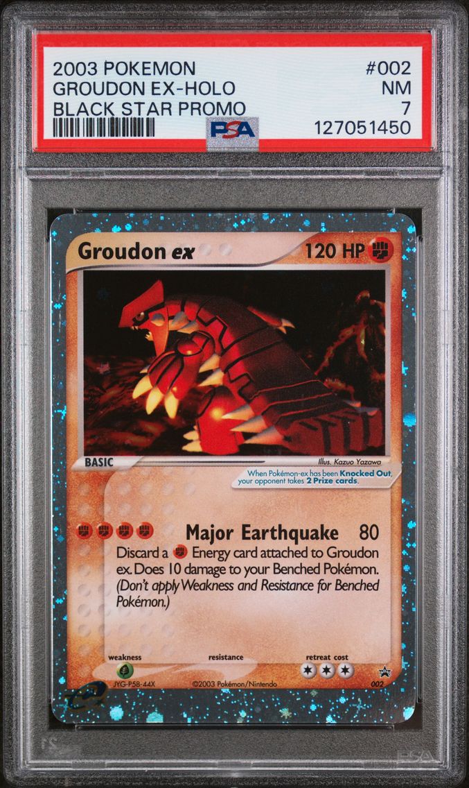 2003 #002 Groudon EX-Holo PSA 7 Black Star Promo Pokemon